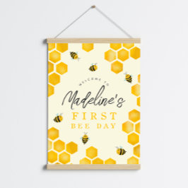 Póster Verano Primer Día de Abeja Primer Signo de Bienven