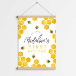 Póster Verano Primer Día de Abeja Primer Signo de Bienven