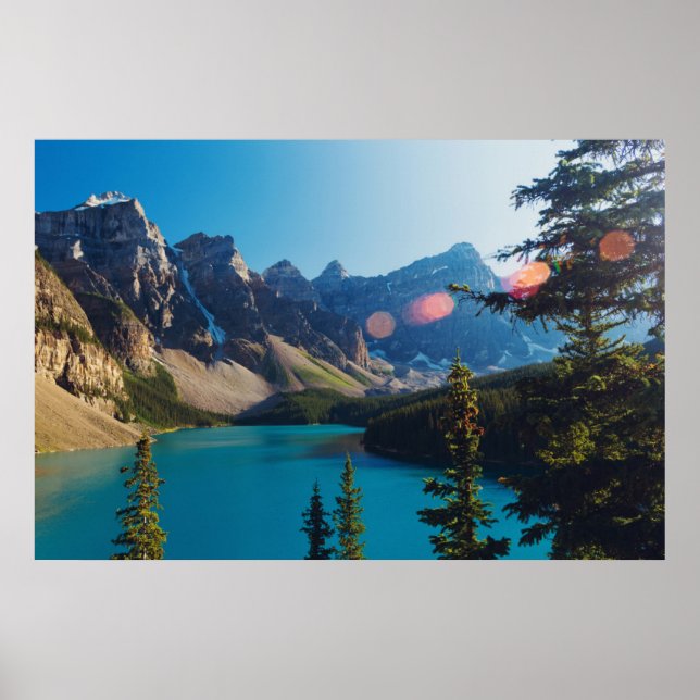 Póster Verano Sunset | Lago Moraine, Canadá (Frente)