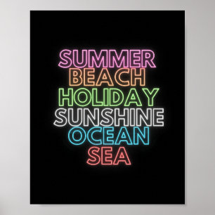 Póster Verano vacaciones en la playa Sunshine Ocean Sea H