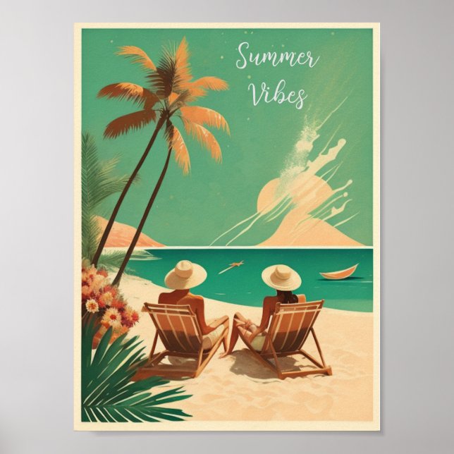 Póster Verano vintage (Frente)