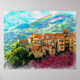 Póster Verbicaro, un pueblo de Calabria