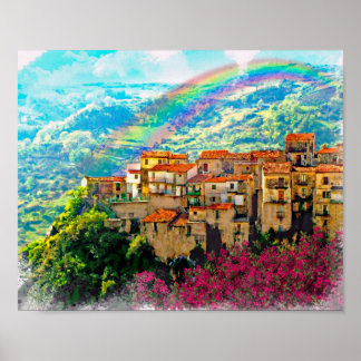 Póster Verbicaro, un pueblo de Calabria