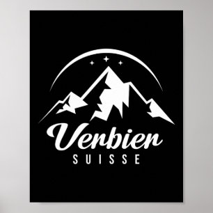 Póster Verbier Suiza Ski Resort Esquí Snowboard