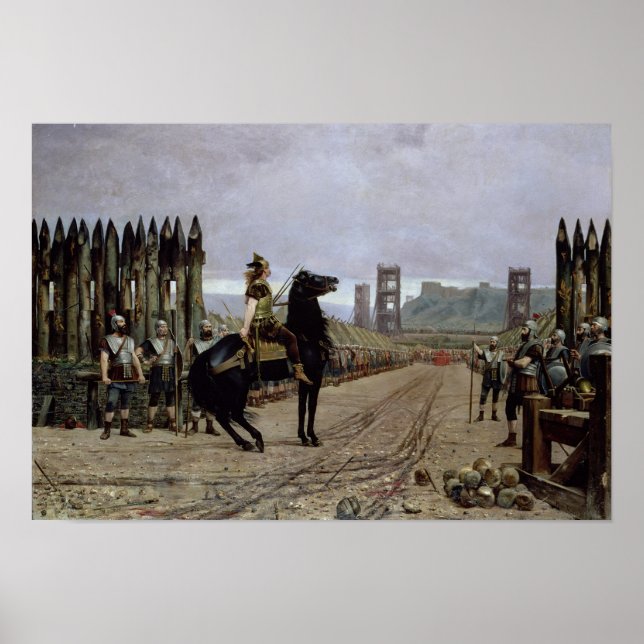Póster Vercingetorix antes del César, 52 a. C., 1886 (Frente)