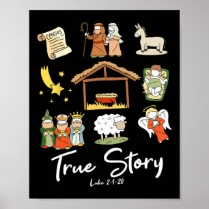 Póster Verdadera Historia Natividad Navidad Jesús Fe Byse