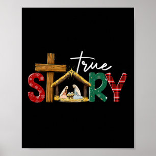 Póster Verdadera Historia Natividad Navidad Jesús Xmas Ca