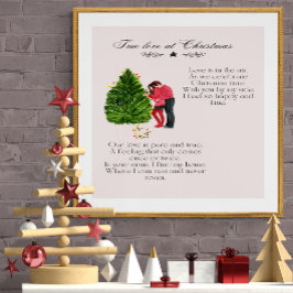 Póster Verdadero Amor En El Poema De Los Navidades