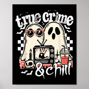 Póster Verdadero crimen y divertido Halloween divertido,