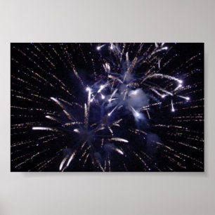 Póster Verdadero fuego azul
