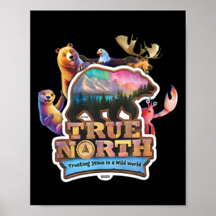 Póster Verdadero Norte Vbs 2025 Confiando en Jesús Desier