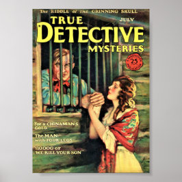 Póster Verdaderos misterios de detectives julio de 1927