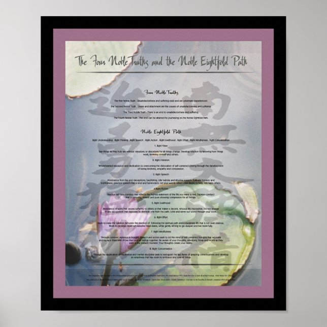 Póster Verdades budistas (Frente)