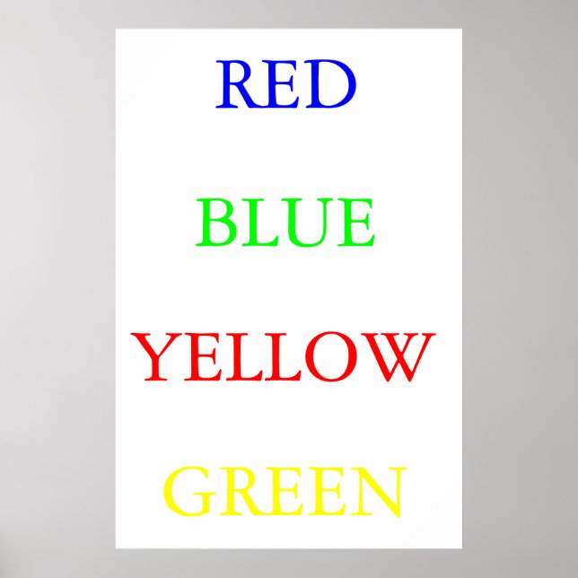 Póster Verde azul rojo (Frente)