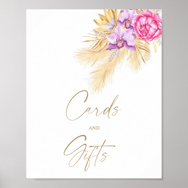 Póster Verde boho - Tarjetas y regalos (Frente)