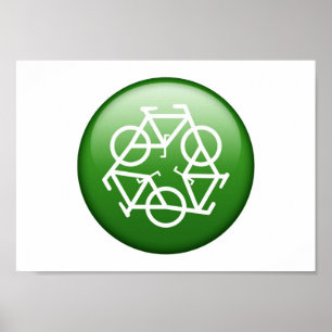 Póster verde de reciclaje de Petr Kratochvil poster
