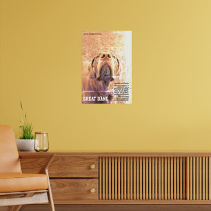 Póster verde del Gran Danés moderno