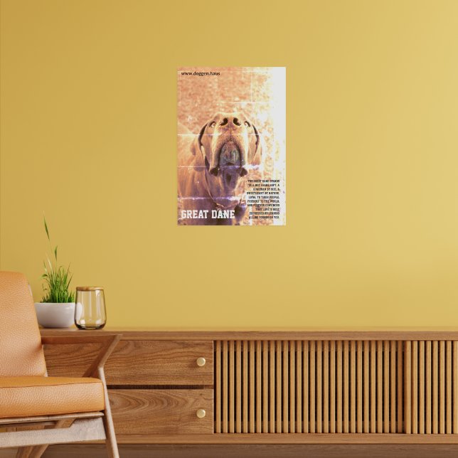 Póster verde del Gran Danés moderno (Salón 2)