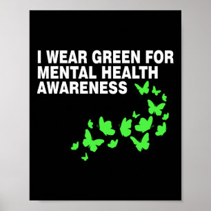 Póster Verde En Mayo Mes De Concienciación Sobre La Salud