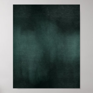 Póster Verde esmeralda moderno negro