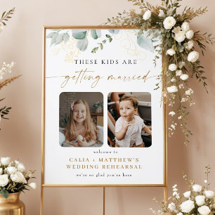 Póster Verde Estos Niños Se Casan Ensayo