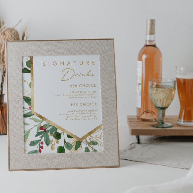 Póster Verde moderno de Navidad | Bebidas blancas con est (Subido por el creador)