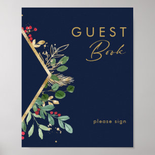 Póster Verde Moderno de Navidad Letrero para Libro de I