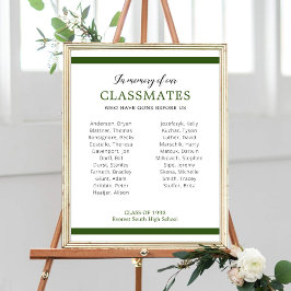 Póster Verde Oscuro En Memoria Del Monumento A Nuestros C