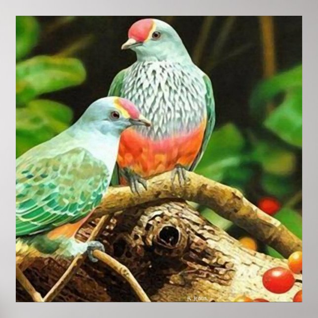 Póster Verde pájaro (Frente)