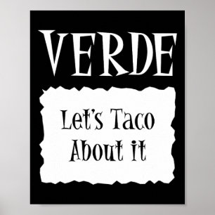 Póster Verde - Paquete caliente Taco de Halloween