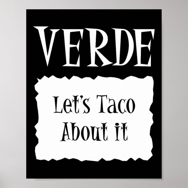 Póster Verde - Paquete caliente Taco de Halloween (Frente)