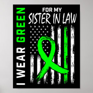 Póster Verde Para Mi Hermana En El Ámbito De La Enfermeda