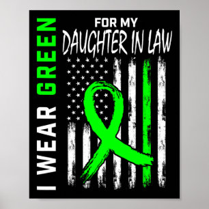 Póster Verde Para Mi Hija En La Ley Awaren La Enfermedad