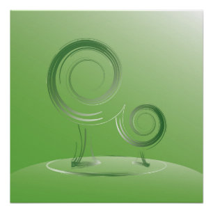 Póster verde planetario