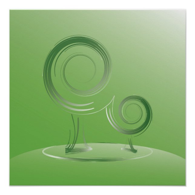 Póster verde planetario (Anverso)