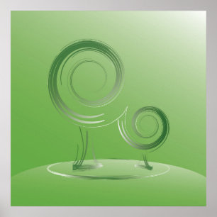 Póster verde planetario