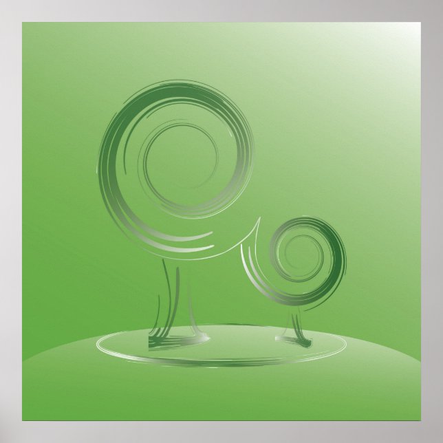 Póster verde planetario (Frente)