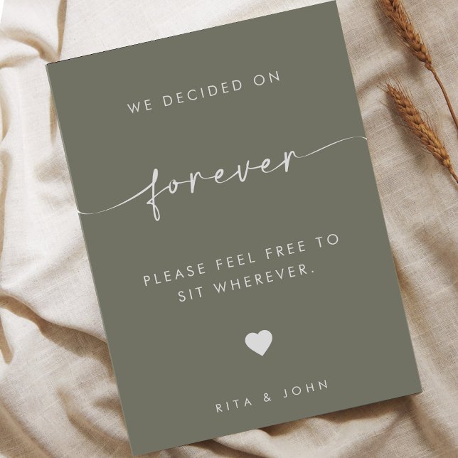 Póster Verde sabio Elegir un asiento no un Rótulo Boda la (Subido por el creador)