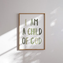 Póster Verde sabio Soy hijo de Dios poster