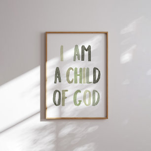 Póster Verde sabio Soy hijo de Dios poster