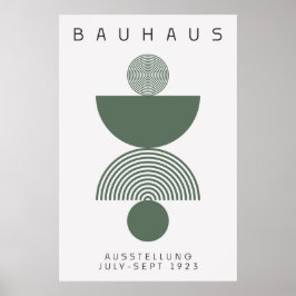 Póster Verde Sage Bauhaus