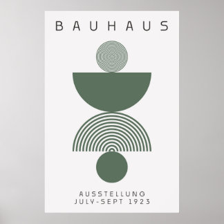 Póster Verde Sage Bauhaus