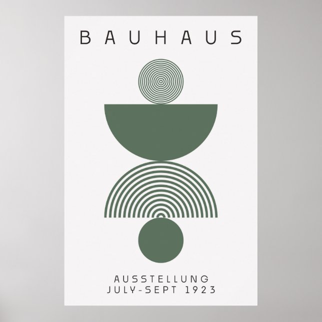 Póster Verde Sage Bauhaus (Frente)