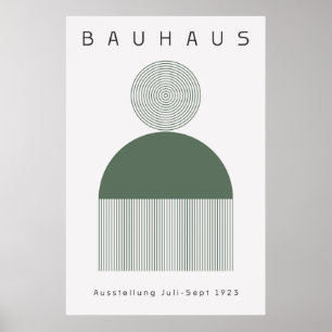 Póster Verde Sage Bauhaus