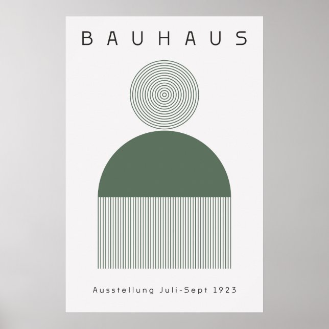Póster Verde Sage Bauhaus (Frente)