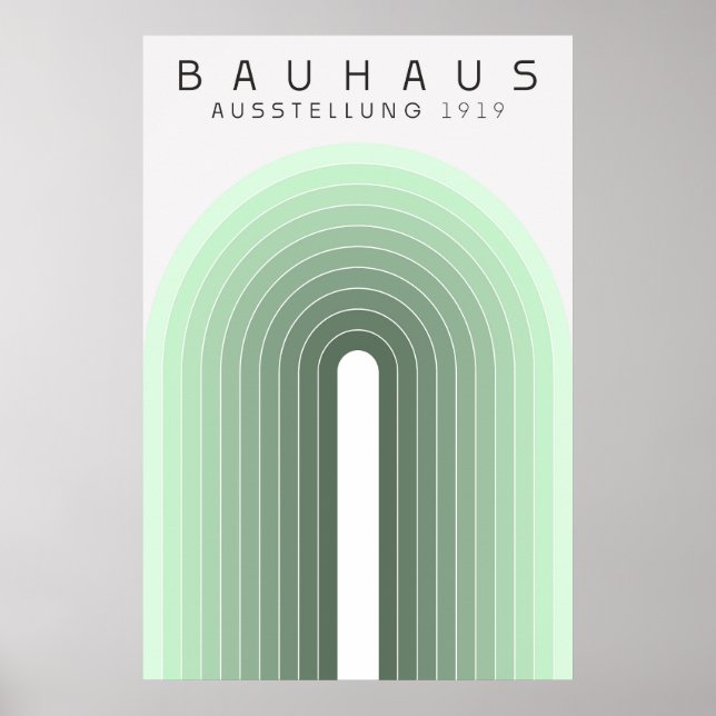 Póster Verde Sage Bauhaus (Frente)