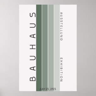 Póster Verde Sage Bauhaus