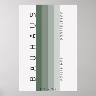 Póster Verde Sage Bauhaus