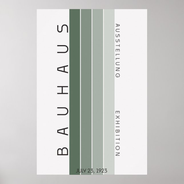 Póster Verde Sage Bauhaus (Frente)