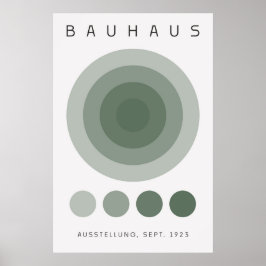 Póster Verde Sage Bauhaus
